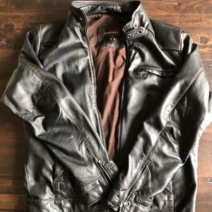 Men’s Daniel leather biker jacket.